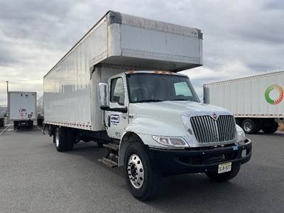 International MV607 Box Truck - 260HP, 6 Speed Automatic, Roll up Door
