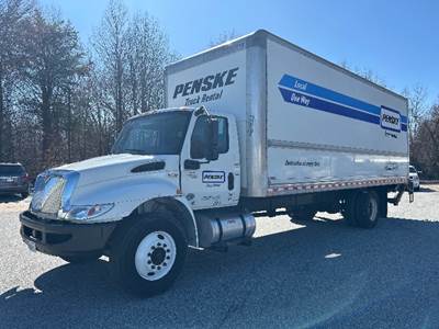 International MV607 Box Truck - 220HP, 6 Speed Automatic, Roll up Door