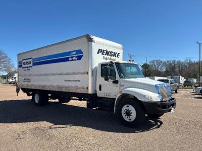 International MV607 Box Truck - 220HP, 6 Speed Automatic, Roll up Door