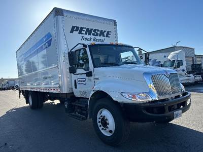 International MV607 Box Truck - 220HP, 6 Speed Automatic, Roll up Door