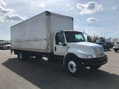 International MV607 Box Truck - 220HP, 6 Speed Automatic, Roll up Door