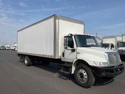 International MV607 Box Truck - 240HP, 6 Speed Automatic, Roll up Door