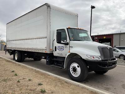 International MV607 Box Truck - 220HP, 6 Speed Automatic, Roll up Door