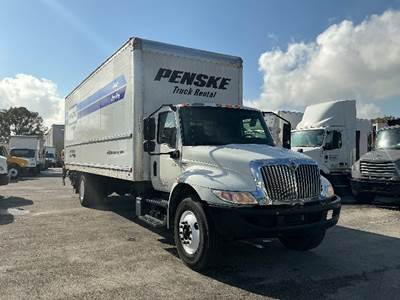 International MV607 26 ft Box Truck - 220HP, 6 Speed Automatic, Roll up Door