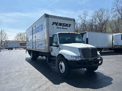 International MV607 Box Truck - 220HP, 6 Speed Automatic, Roll up Door
