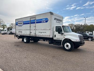 International MV607 Box Truck - 220HP, 6 Speed Automatic, Roll up Door