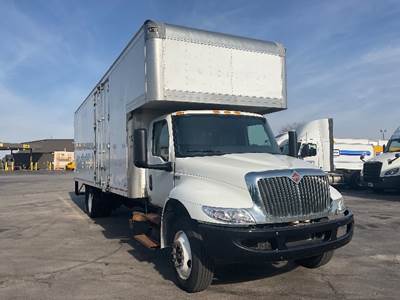 International MV607 Box Truck - 220HP, 6 Speed Automatic, Swing Door