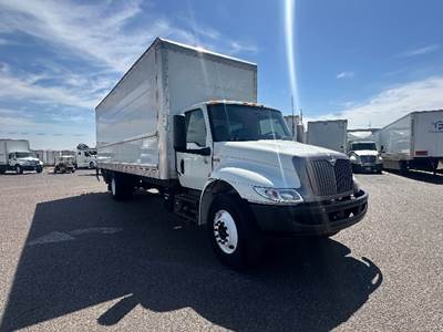 International MV607 Box Truck - 220HP, 6 Speed Automatic, Roll up Door