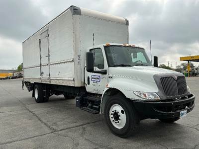 International MV607 Box Truck - 220HP, 6 Speed Automatic, Roll up Door