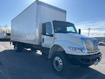 International MV607 Box Truck - 220HP, 6 Speed Automatic, Roll up Door