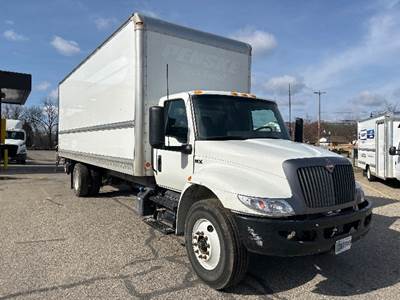 International MV607 Box Truck - 220HP, 6 Speed Automatic, Roll up Door