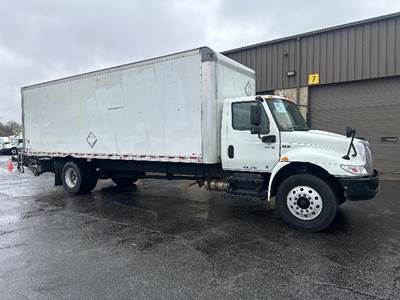 International MV607 Box Truck - 240HP, 6 Speed Automatic, Roll up Door