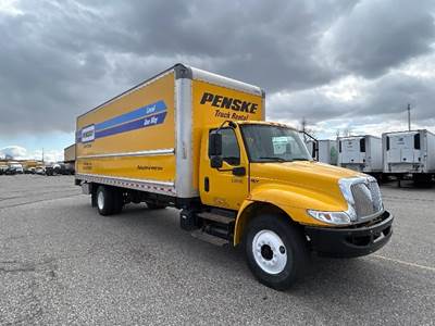 International MV607 Box Truck - 220HP, 6 Speed Automatic, Roll up Door