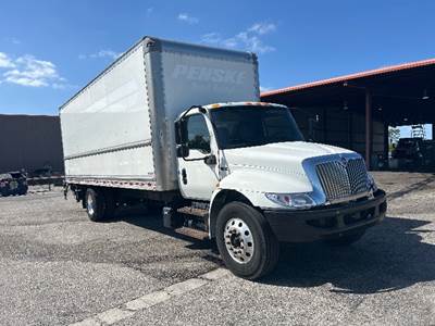 International MV607 Box Truck - 220HP, 6 Speed Automatic, Roll up Door