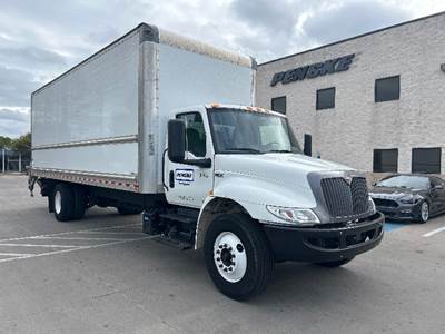 International MV607 Box Truck - 220HP, 6 Speed Automatic, Roll up Door