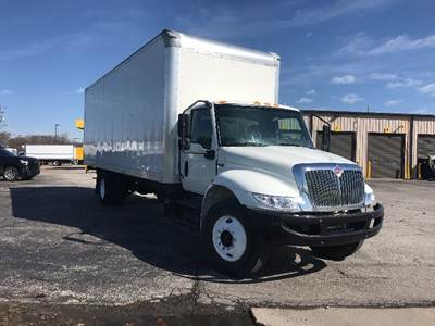 International MV607 Box Truck - 220HP, 6 Speed Automatic, Roll up Door