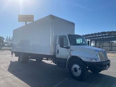 International MV607 Box Truck - 220HP, 6 Speed Automatic, Roll up Door