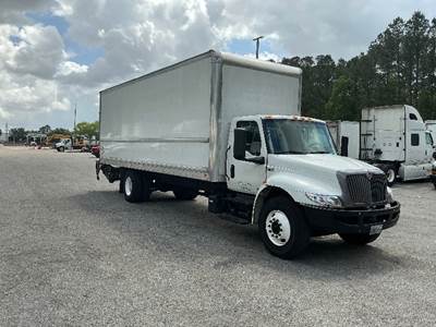 International MV607 Box Truck - 220HP, 6 Speed Automatic, Roll up Door