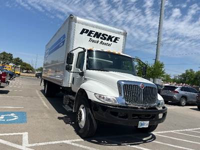 International MV607 Box Truck - 220HP, 6 Speed Automatic, Roll up Door