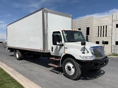 International MV607 Box Truck - 240HP, 6 Speed Automatic, Roll up Door