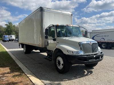 International MV607 Box Truck - 220HP, 6 Speed Automatic, Roll up Door