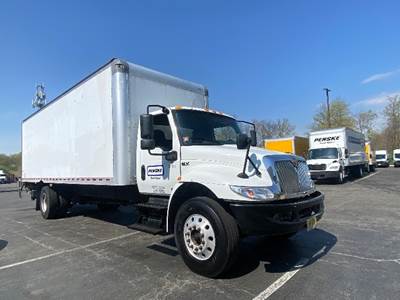 International MV607 Box Truck - 240HP, 6 Speed Automatic, Roll up Door