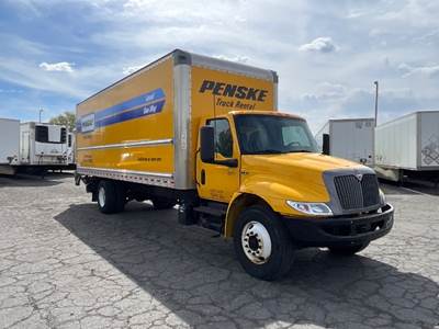 International MV607 Box Truck - 220HP, 6 Speed Automatic, Roll up Door