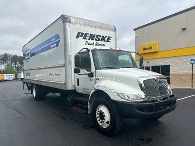 International MV607 Box Truck - 220HP, 6 Speed Automatic, Roll up Door