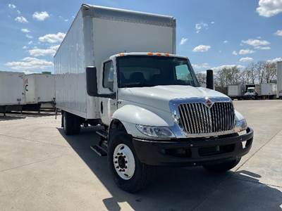International MV607 Box Truck - 220HP, 6 Speed Automatic, Roll up Door