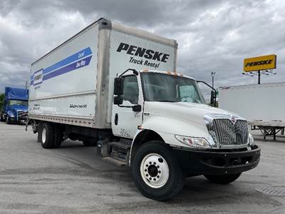 International MV607 Box Truck - 220HP, 6 Speed Automatic, Roll up Door