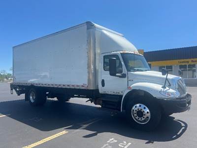 International MV607 Box Truck - 260HP, 7 Speed Automatic, Roll up Door