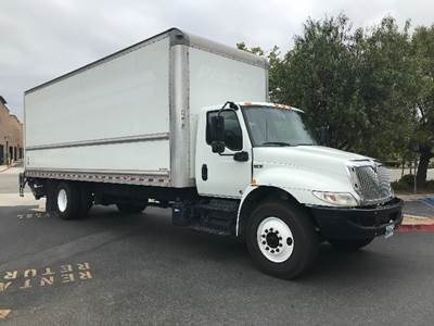 International MV607 Box Truck - 220HP, 6 Speed Automatic, Roll up Door