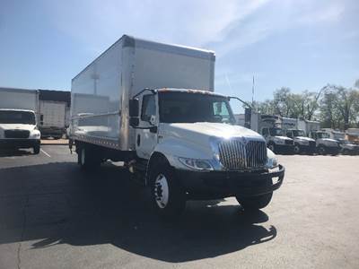 International MV607 Box Truck - 220HP, 6 Speed Automatic, Roll up Door
