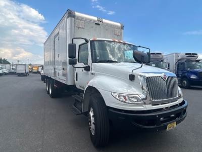International MV607 24 ft Box Truck - 270HP, 6 Speed Automatic, Roll up Door