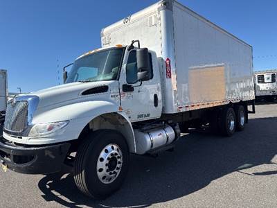 International MV607 24 ft Box Truck - 270HP, 6 Speed Automatic, Roll up Door