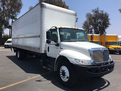 International MV607 Box Truck - 220HP, 6 Speed Automatic, Roll up Door