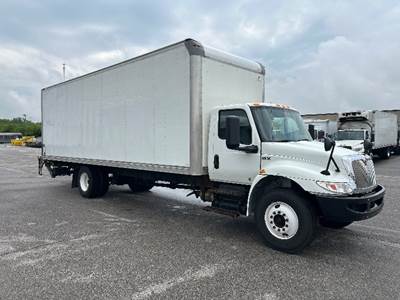 International MV607 Box Truck - 220HP, 7 Speed Automatic, Roll up Door