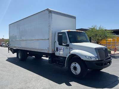 International MV607 Box Truck - 220HP, 6 Speed Automatic, Roll up Door