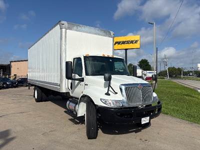 International MV607 Box Truck - 220HP, 6 Speed Automatic, Roll up Door