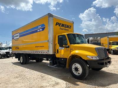 International MV607 Box Truck - 220HP, 6 Speed Automatic, Roll up Door