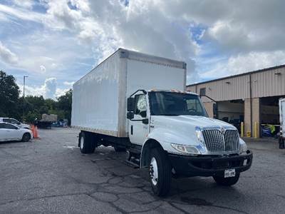 International MV607 Box Truck - 220HP, 6 Speed Automatic, Roll up Door