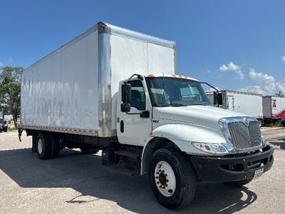 International MV607 Box Truck - 220HP, 6 Speed Automatic, Roll up Door