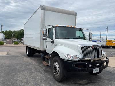 International MV607 Box Truck - 250HP, 7 Speed Automatic, Roll up Door