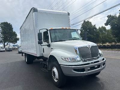 International MV607 Box Truck - 240HP, 6 Speed Automatic, Swing Door