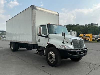 International MV607 Box Truck - 240HP, 6 Speed Automatic, Roll up Door