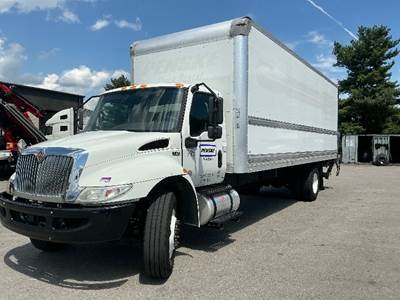 International MV607 Box Truck - 220HP, 6 Speed Automatic, Roll up Door