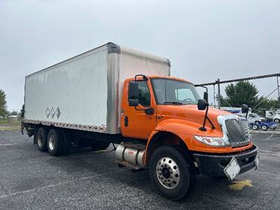 International MV607 Box Truck - 330HP, 6 Speed Automatic, Roll up Door