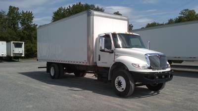 International MV607 24 ft Box Truck - 250HP, 6 Speed Automatic, Roll up Door