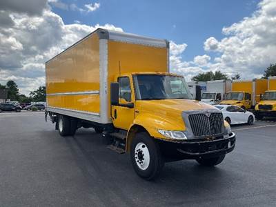 International MV607 Box Truck - 220HP, 6 Speed Automatic, Roll up Door