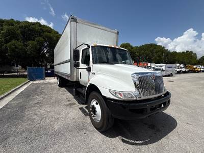 International MV607 Box Truck - 220HP, 6 Speed Automatic, Roll up Door